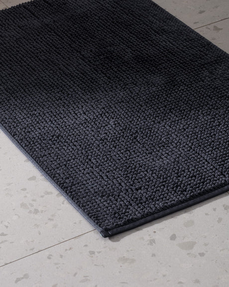 Soft Absorbent Non-Slip Bath Mat - Dark Blue Bathroom Rug