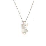 Sterling Silver Rabbit Pendant Necklace - Playful & Iconic Design