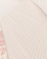 Twin Size Cotton Printed Pique Bedding Set - Powder Pink