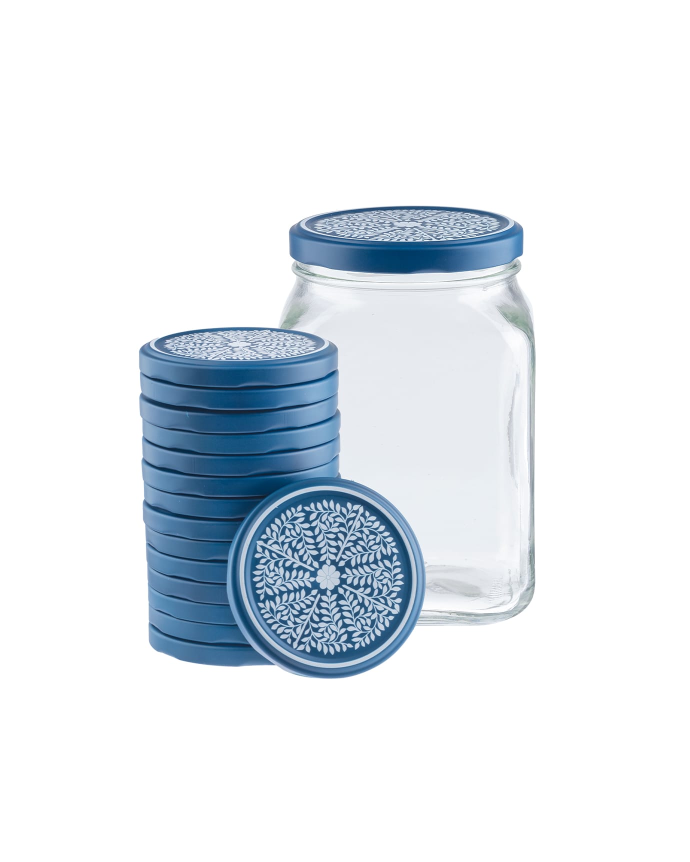 Frasco cuadrado de vidrio para almacenamiento de alimentos de 1600 ml con tapa hermética