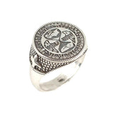 Professional 925 Sterling Silver Engraved Men's Ring