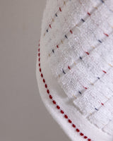 Cotton Blend Bath Towel - Grenat White/Red Design