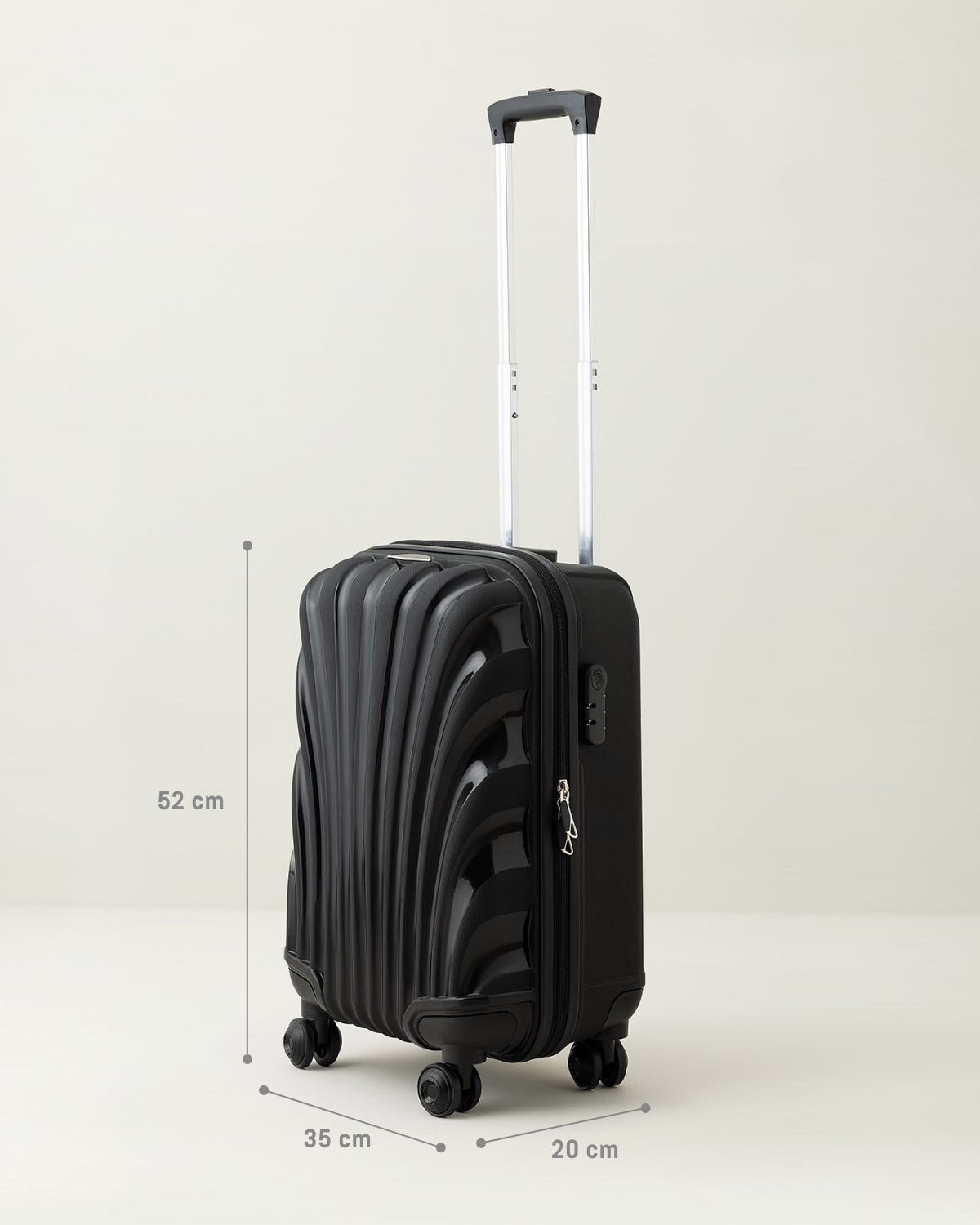 Black Cabin Size Carry-On Suitcase - Travel Luggage