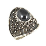 925 Sterling Silver Onyx Ring - Regal Ottoman Style