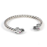 Professional 925 Sterling Silver Elephant Head Twisted Men's Bracelet