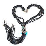 Professional Sterling Silver Cat Eye Stone Long Necklace