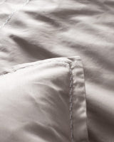 Laila Embroidered 100% Cotton Sateen Double Duvet Cover Set, Mink