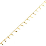 Premium 925 Sterling Silver Fringed Bar Anklet