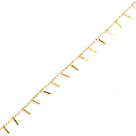 Premium 925 Sterling Silver Fringed Bar Anklet