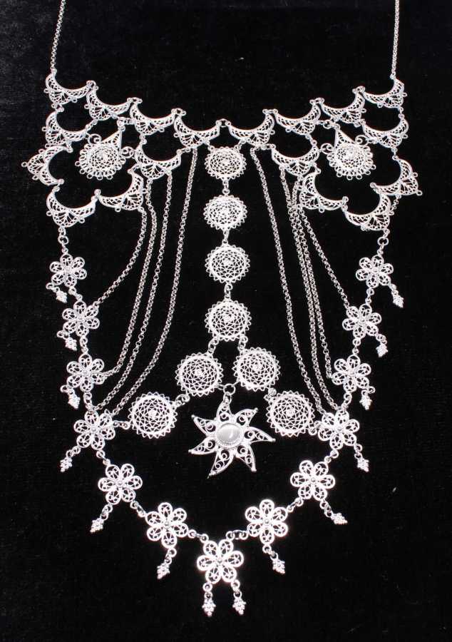 925 Sterling Silver Star Filigree Necklace - Traditional Turkish Design