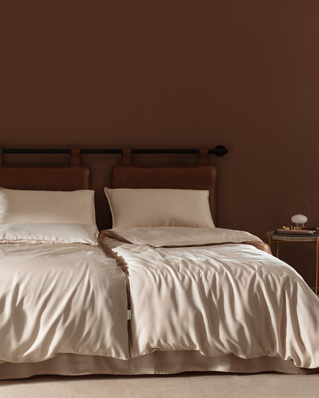 Tencel Family Size Duvet Cover Set - Soft Botanical Comfort