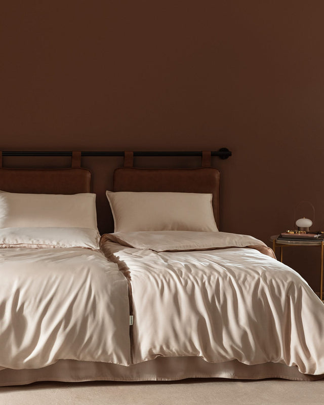 Tencel Family Size Duvet Cover Set - Soft Botanical Comfort