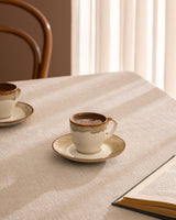 Porcelain 6-Person Coffee Cup Set - Mathilda Classic Design