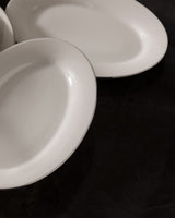 New Bone Porcelain 6-Person Dinnerware Set - White & Silver