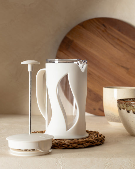 Soft Ecru French Press Coffee Maker - 500ml Capacity