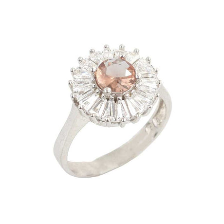 925 Sterling Silver Zultanite Ring with Zircon Baguette Sides