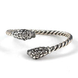 925 Sterling Silver Men's Twisted Lion Head Bracelet