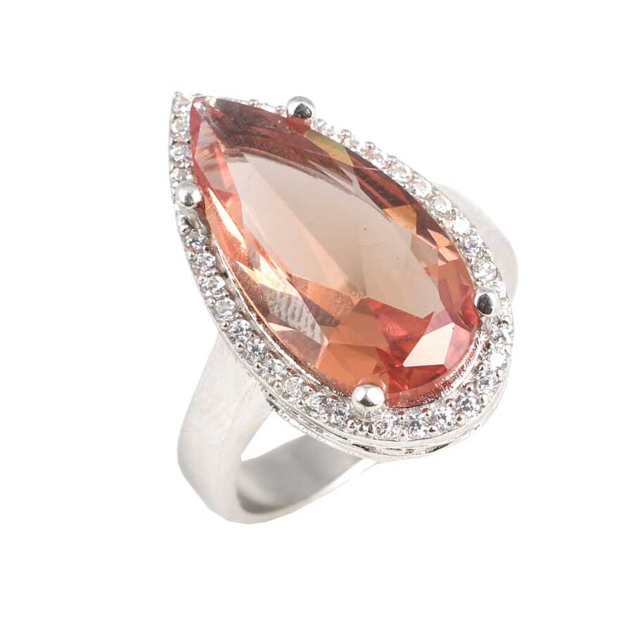 925 Sterling Silver Teardrop Zultanite & Zircon Ring - Antourage Design