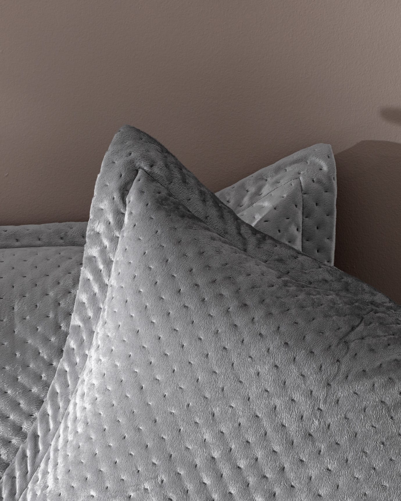 Boulogne Velvet Quilted Bedspread - Double Size Luxury
