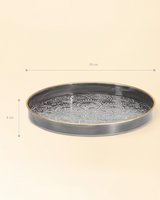 Sleek Metal Serving Tray - Modern Minimalist Design