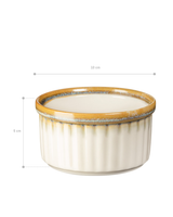 Artisanal Porcelain 2-Piece Soufflé Set - Rustic Cream & Earth Tones