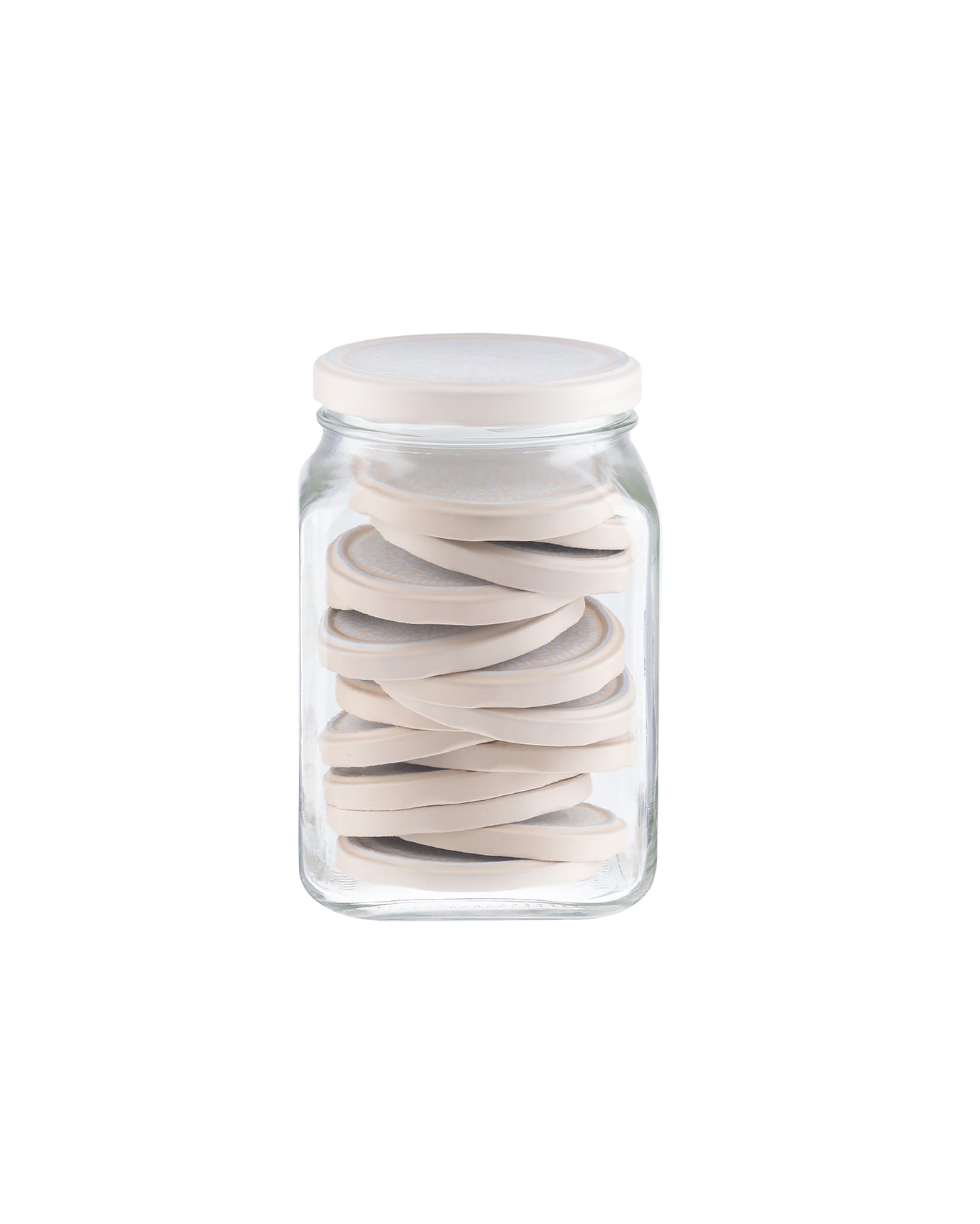 Square Glass Food Storage Jar with Lid - 1600 ml