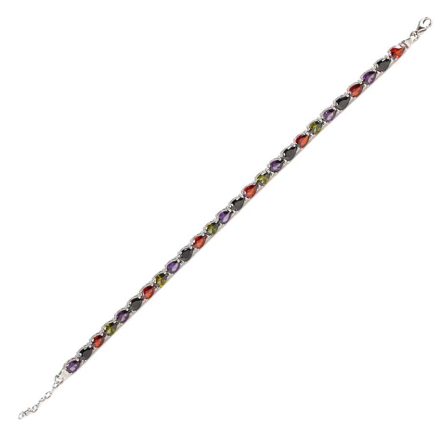 Premium 925 Sterling Silver Waterfall Gemstone Bracelet