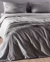 100% Cotton King Size Duvet Cover Set - Yarn-Dyed Comfort