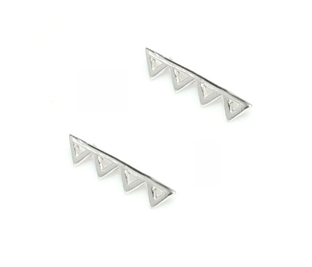 925 Sterling Silver Zigzag Earcuff - Elegant No-Piercing Earring