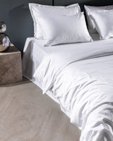 Luxury 100% Cotton Sateen King Size - Striped Duvet Cover Set