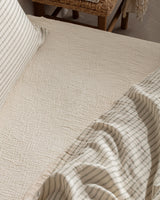 100% Cotton Muslin Fitted Duvet Cover Set - King Size Comfort