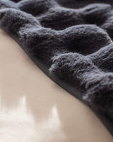 Modern Anthracite Polyester Bed Runner