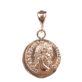 925 Sterling Silver Ancient Roman Figure Medallion Pendant