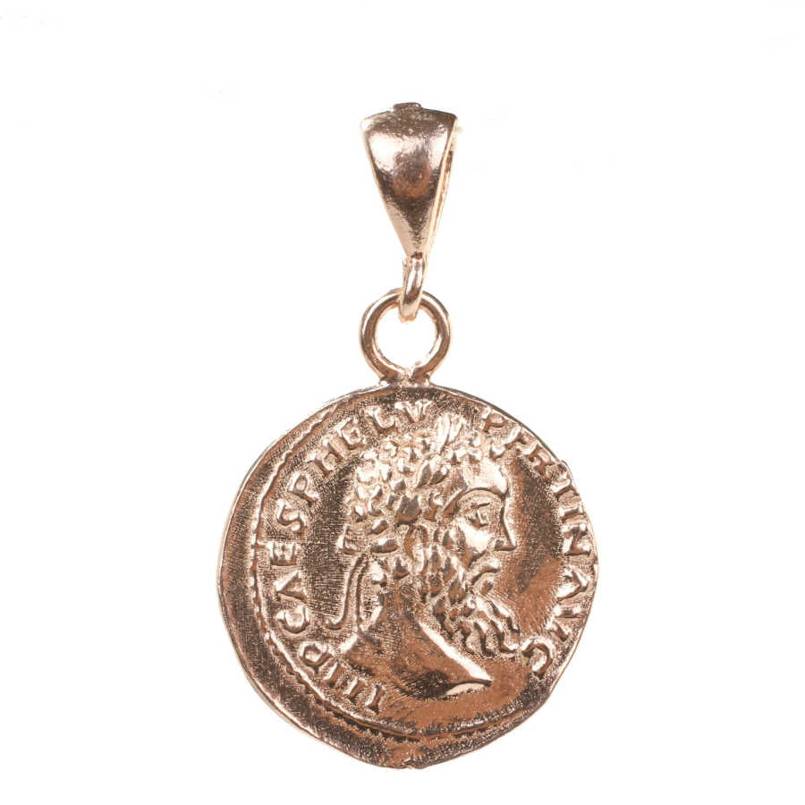 925 Sterling Silver Ancient Roman Figure Medallion Pendant