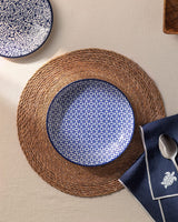 New Bone China Dinner Plate - Rêve Bleu Dandelion Motif
