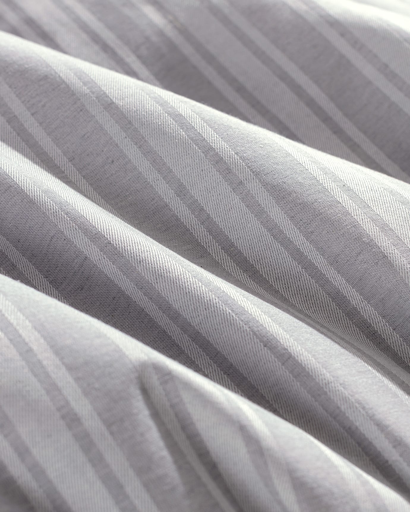 Cotton Blend Sateen Single Duvet Cover Set - Striped