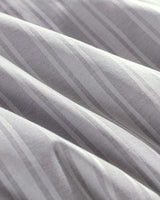 Cotton Blend Sateen Single Duvet Cover Set - Striped