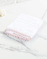 100% Cotton Face Towel - Handcrafted Crocheted Edge