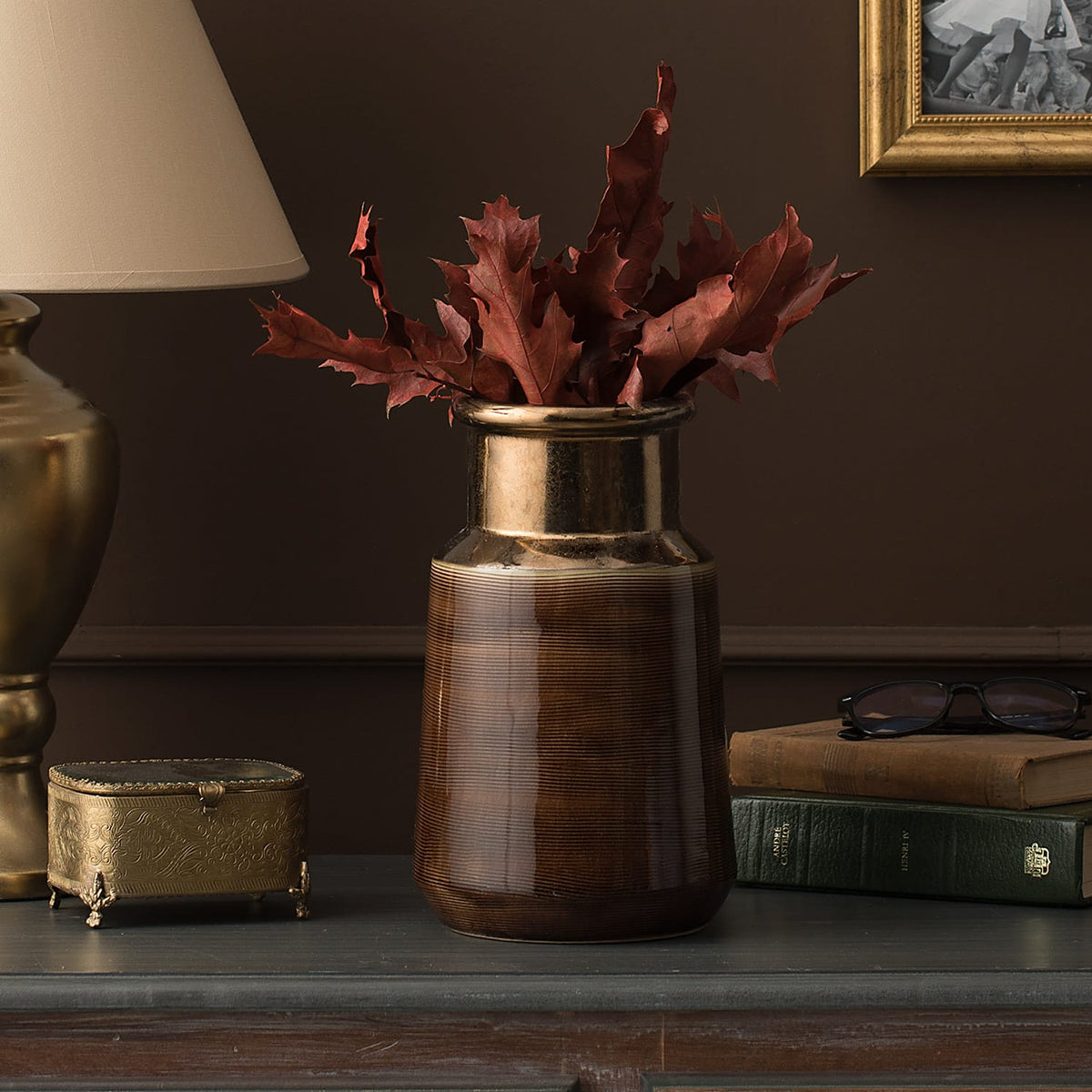 African Style Ceramic Vase | Unique Home Decor & Flower Display - Aladdin