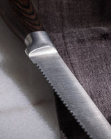 Versatile Multi-Purpose Kitchen Knife with Brown Handle