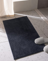 Soft Absorbent Non-Slip Bath Mat - Dark Blue Bathroom Rug