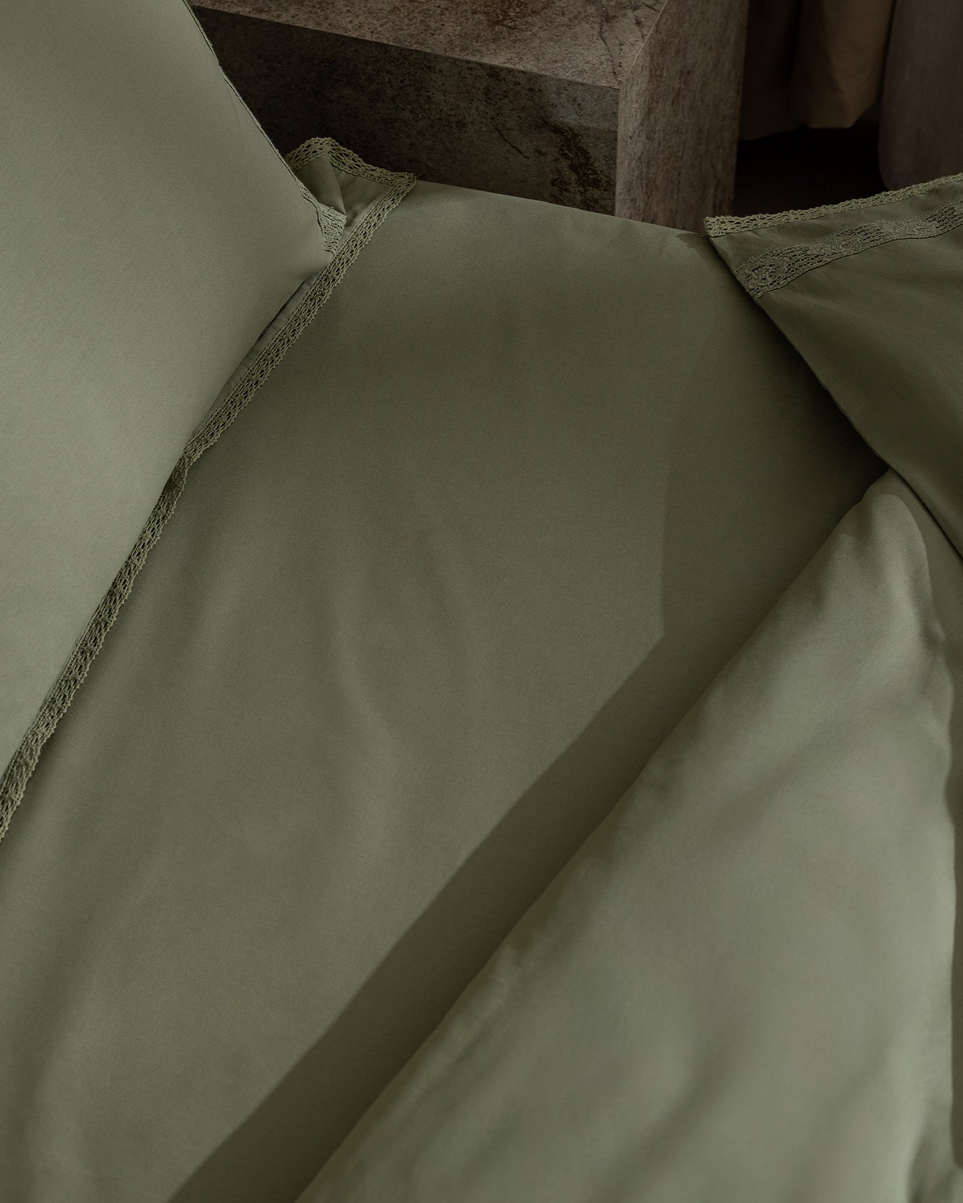 100% Cotton Double Duvet Cover Set - Embroidered