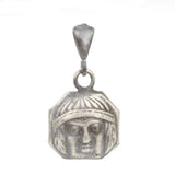 Sterling Silver Medallion Pendant - Ancient Roman Figure