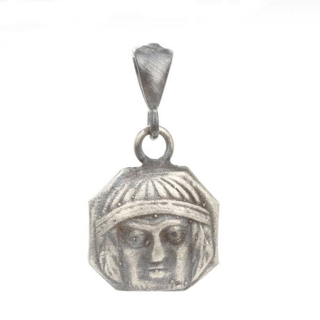 Sterling Silver Medallion Pendant - Ancient Roman Figure