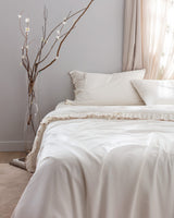 Premium 100% Cotton King Size Duvet Set - Elegant Ruffled Finish