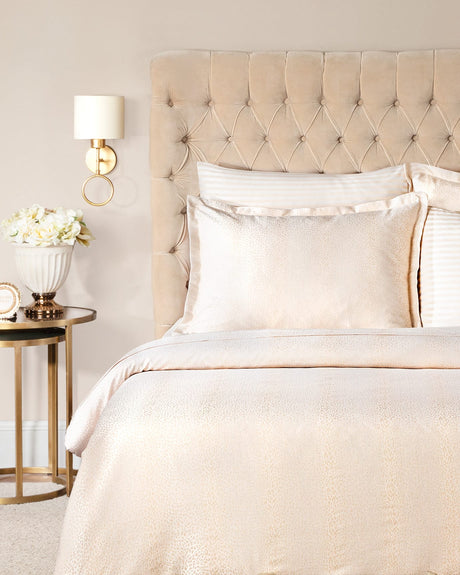 Jacquard Sateen Queen Bedding Set - Gold