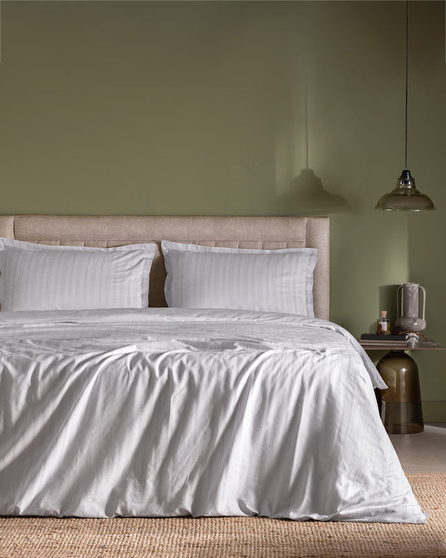 Premium 100% Cotton Double Duvet Cover Set - Soft Textured Weave