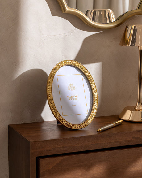 Polyester Photo Frame - Gold Accent for Cherished Memories
