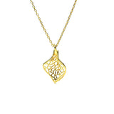 925 Sterling Silver Leaf Pendant Necklace - Elegant Nature Design
