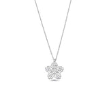 Premium 925 Sterling Silver Snowflake Necklace White Stone